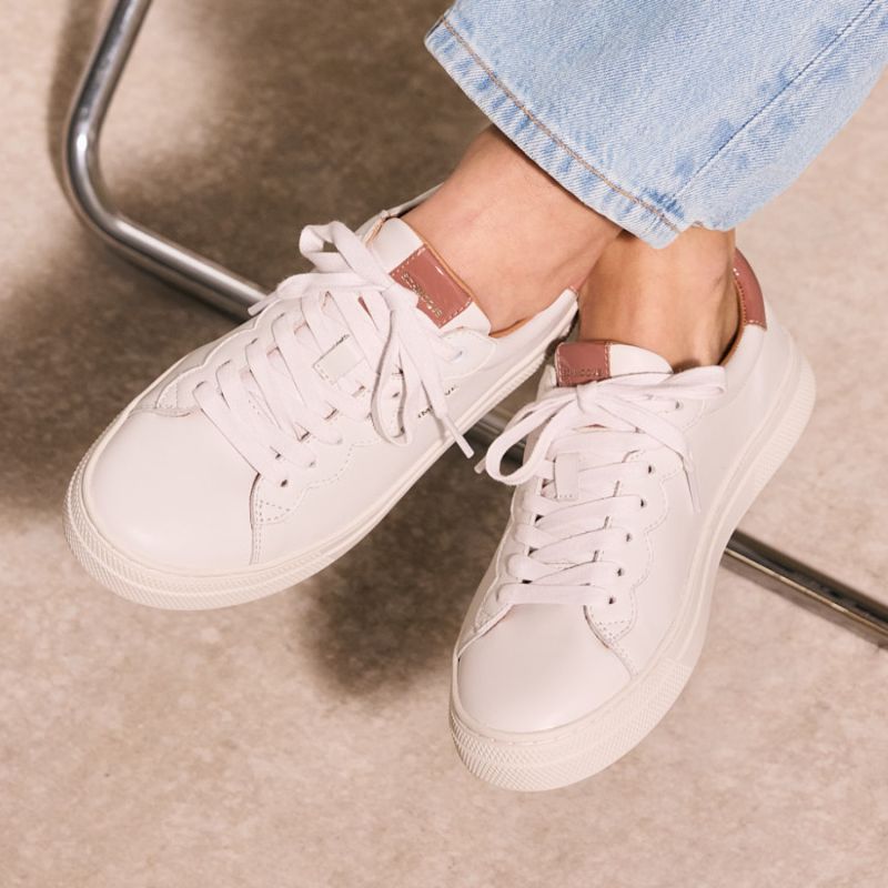 SPARKLE WAVE W - NAPPA/PATENT - WHITE/PINK